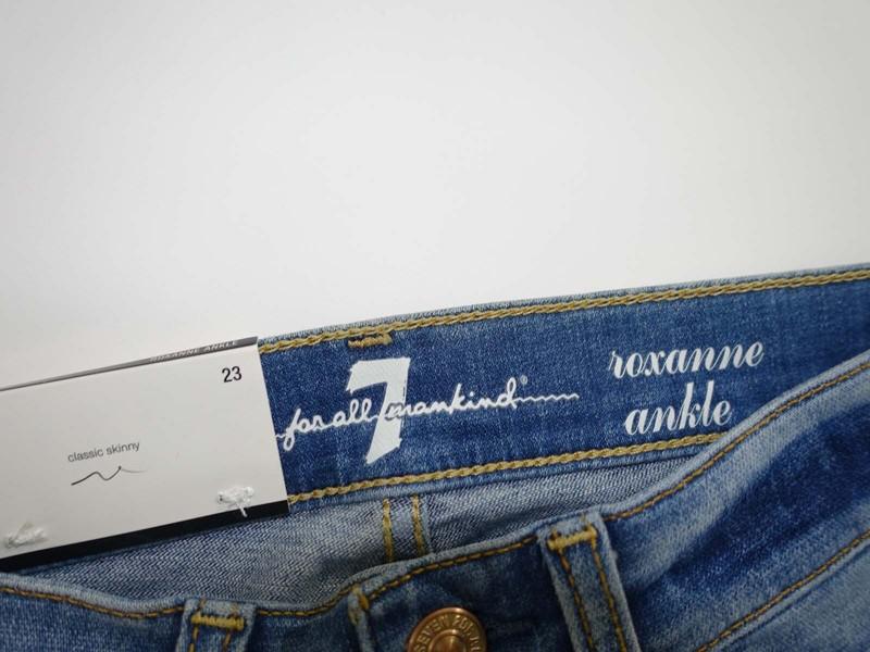 7 For All Mankind Women's Roxanne Ankle Skinny Jeans Size 23 NWT Vienna Sky Wash