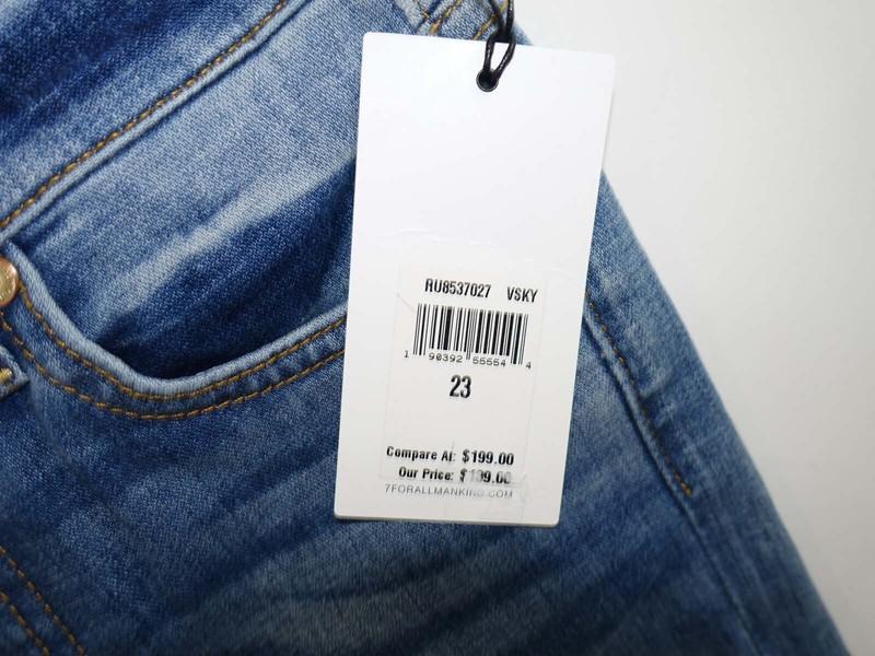 7 For All Mankind Women's Roxanne Ankle Skinny Jeans Size 23 NWT Vienna Sky Wash