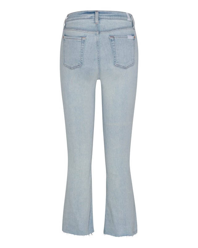 7 For All Mankind Womens High Waist Slim Kick Jeans Size 32 NWT Cropped Raw Hems