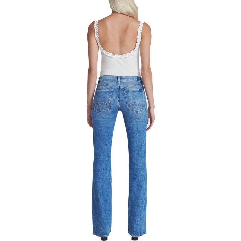 7 For All Mankind Womens Original Distressed Denim Bootcut Jeans BHFO 7482