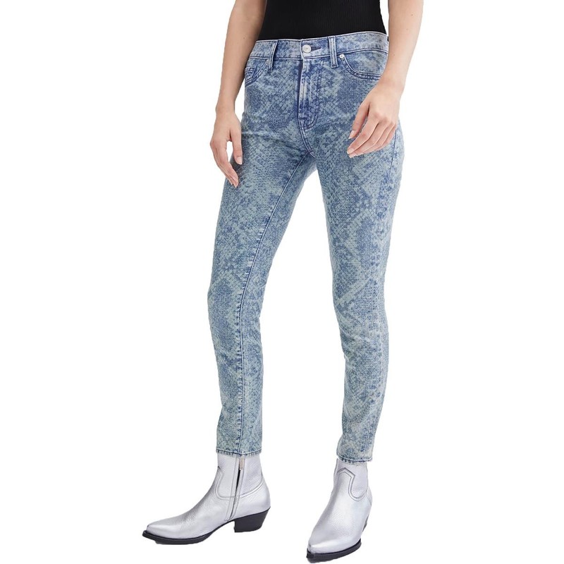 7 For All Mankind Womens Snake Print Denim Skinny Jeans BHFO 7640