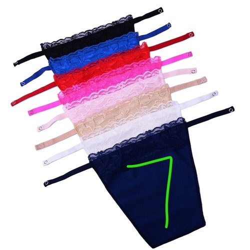 7 Pack Clip-on Mock Camisole Bra Insert Overlay Modesty Panel V-neck
