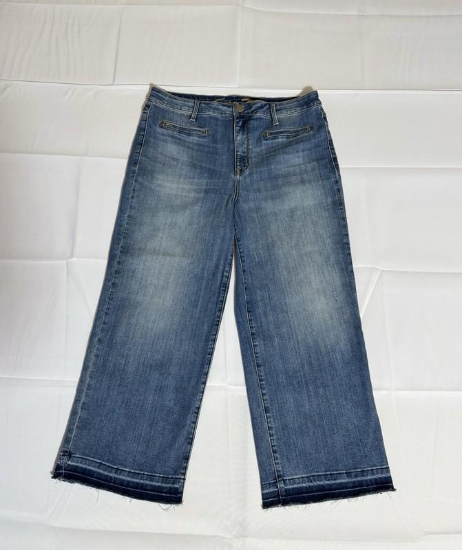 7 Seven For ALL Mankind Tailorless SZ 14 Jeans High Rise/Wide Leg
