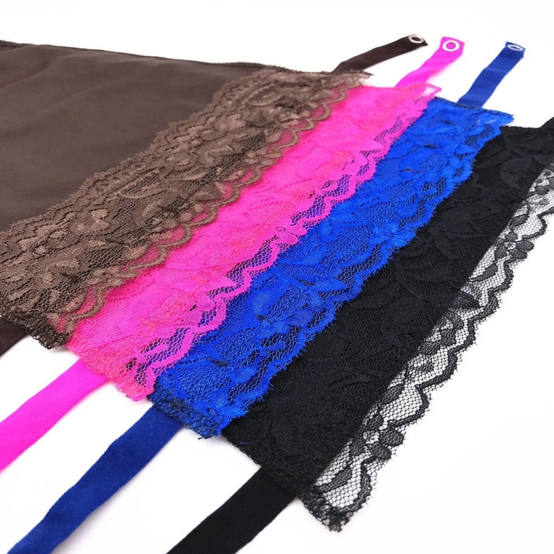 7pcs Lady Lace Clip-on Mock Camisole Bra Insert Overlay Modesty Panel Vest