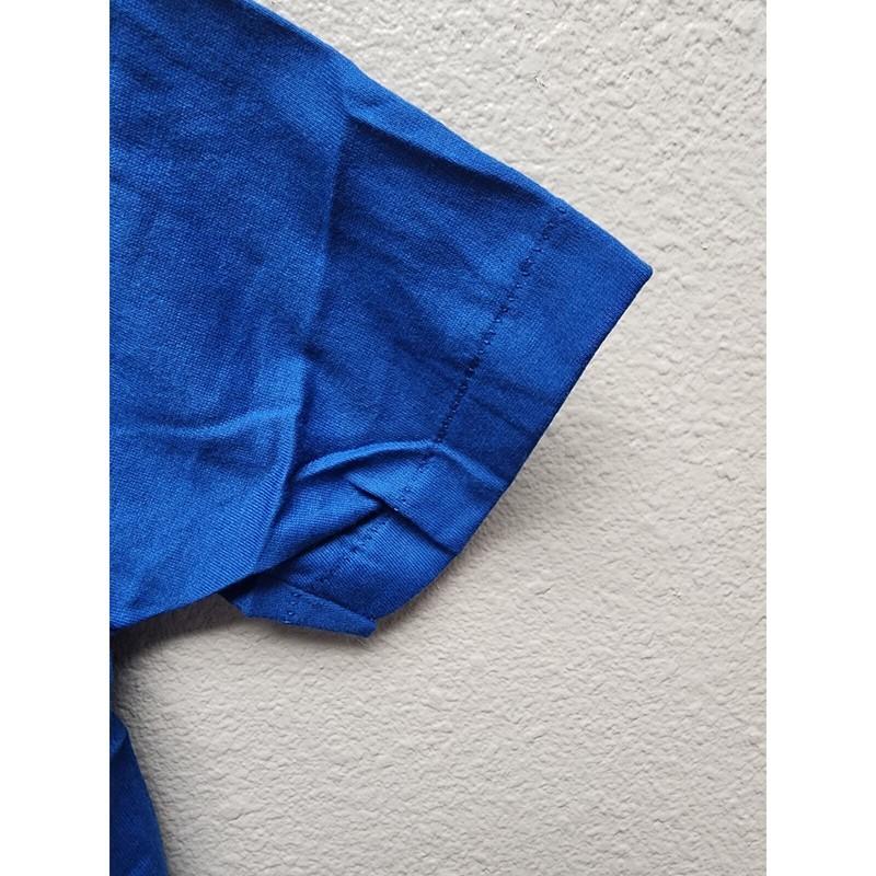 80s Vintage Blue Cropped T-Shirt Sportswear Made In USA XS