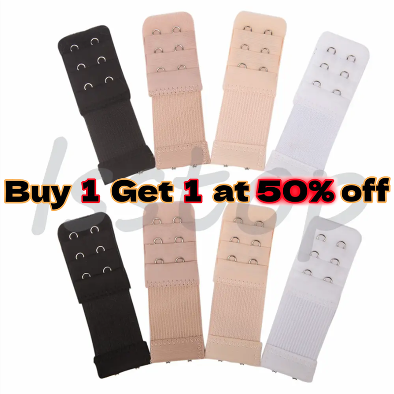 8x Lady Adjustable Bra Extenders 2 Hooks Elastic Underwear Strap Extension Belt