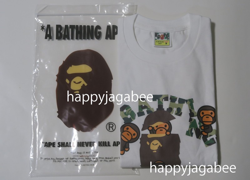 A BATHNIG APE Ladies' ABC CAMO COLLEGE MILO TEE 2L80210014