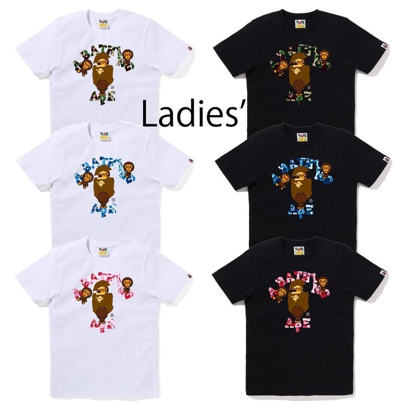 A BATHNIG APE Ladies' ABC CAMO COLLEGE MILO TEE 2L80210014