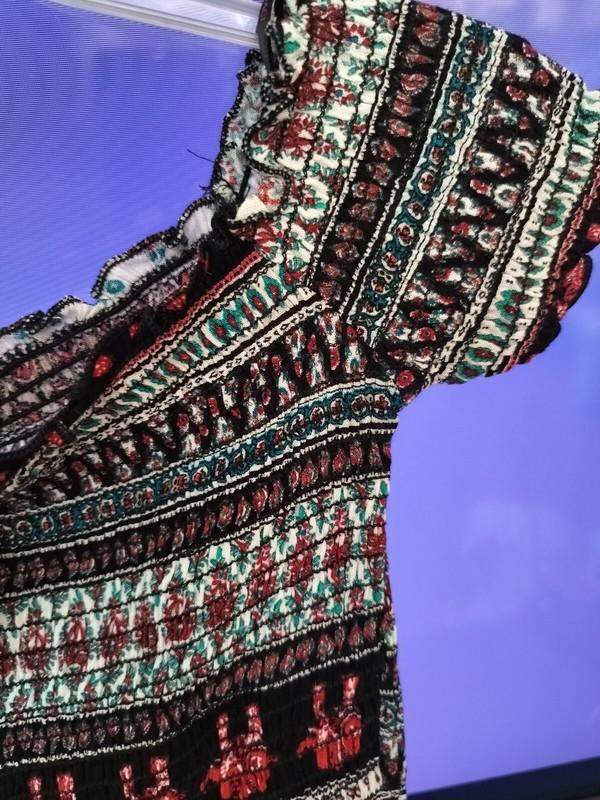 A'gaci Women's Pull Up Pantsuit Multicolor Print Size M Elastic Top Wide Leg