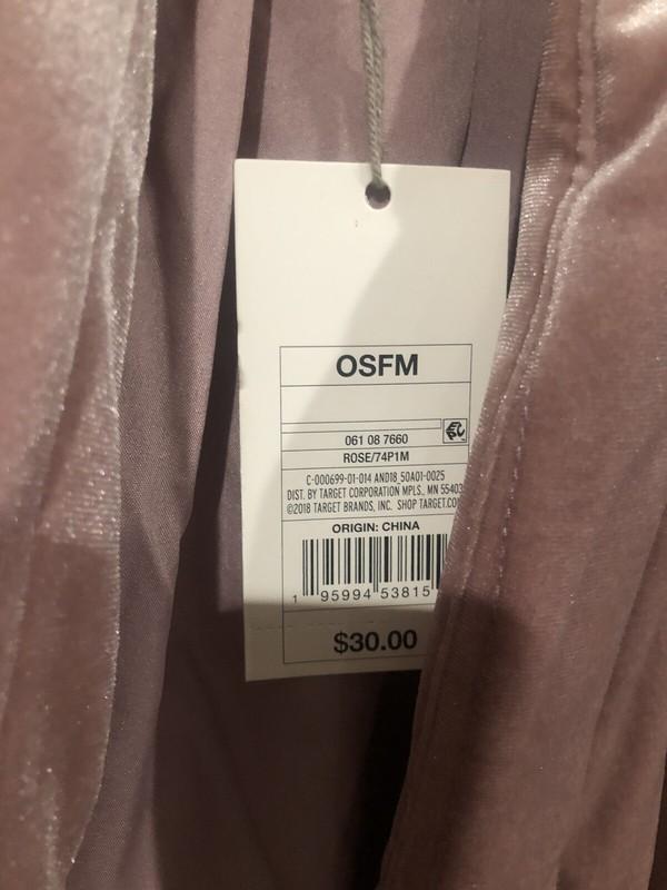 A New Day Rose Pink Quilted Velvet Short Duster Jacket OSFM Size- One Size