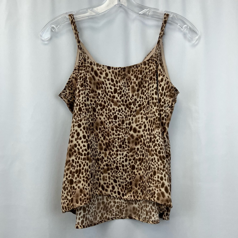 A New Day Womens Camisole Cami Top Multicolor Animal Print Cheetah Sleeveless S