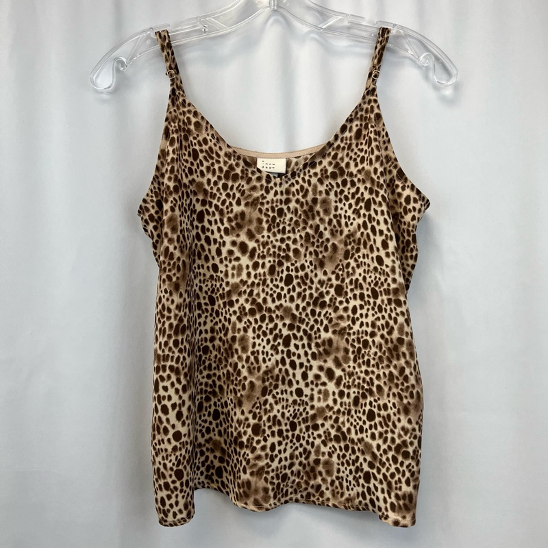 A New Day Womens Camisole Cami Top Multicolor Animal Print Cheetah Sleeveless S