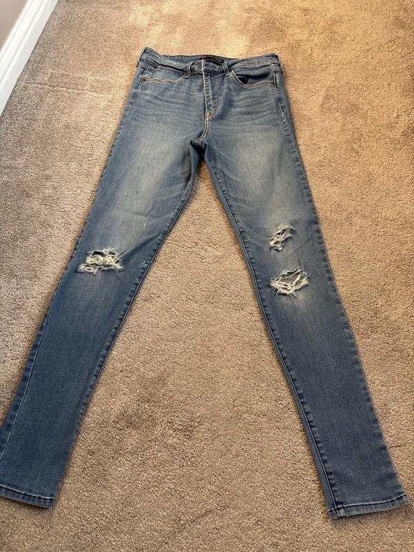 Abercrombie And Fitch Jeans High Rise Super Skinny Jeans W29 L30r Distressed