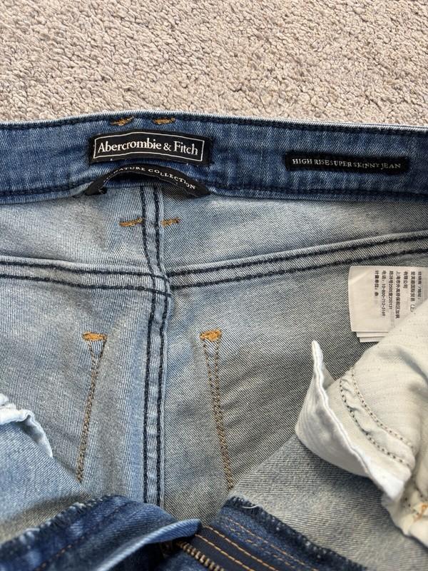 Abercrombie And Fitch Jeans High Rise Super Skinny Jeans W29 L30r Distressed