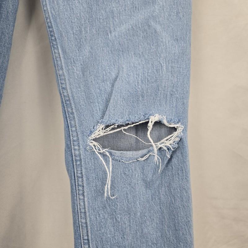 Abercrombie And Fitch The 90s Straight Ultra High Rise Jeans Distressed Size 27