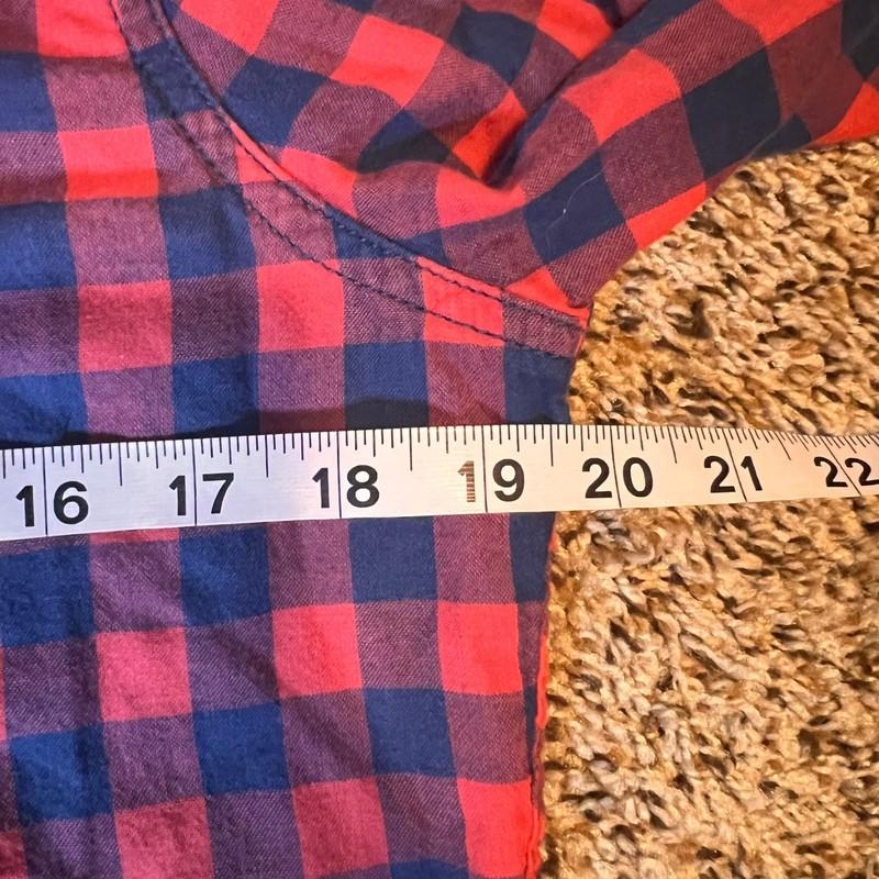 Abercrombie & Fitch Flannel Shirt Plaid Button Down Long Sleeve Red Blue S