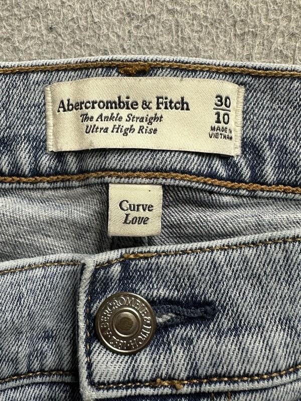 Abercrombie & Fitch Jeans Womens 10 30 Ultra High Rise Ankle Straight Curve Love