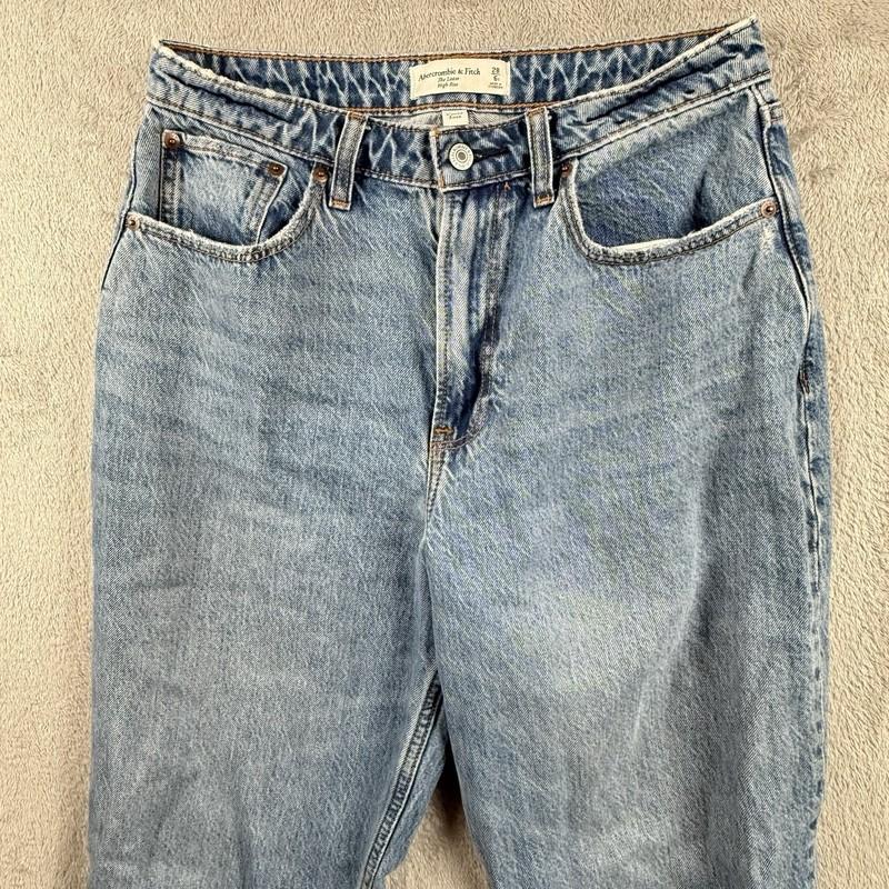 Abercrombie & Fitch Jeans Womens 28/6 Curve Love Blue Denim Loose High Rise