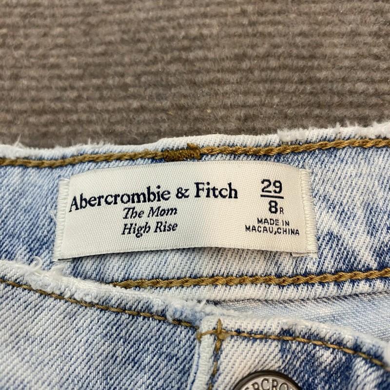 Abercrombie & Fitch Jeans Womens 8R Light Wash Blue The Mom High Rise Distressed