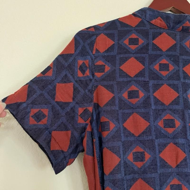 Ace & Jig Margaret Dress Cooper Geometric Double Gauze SZ S