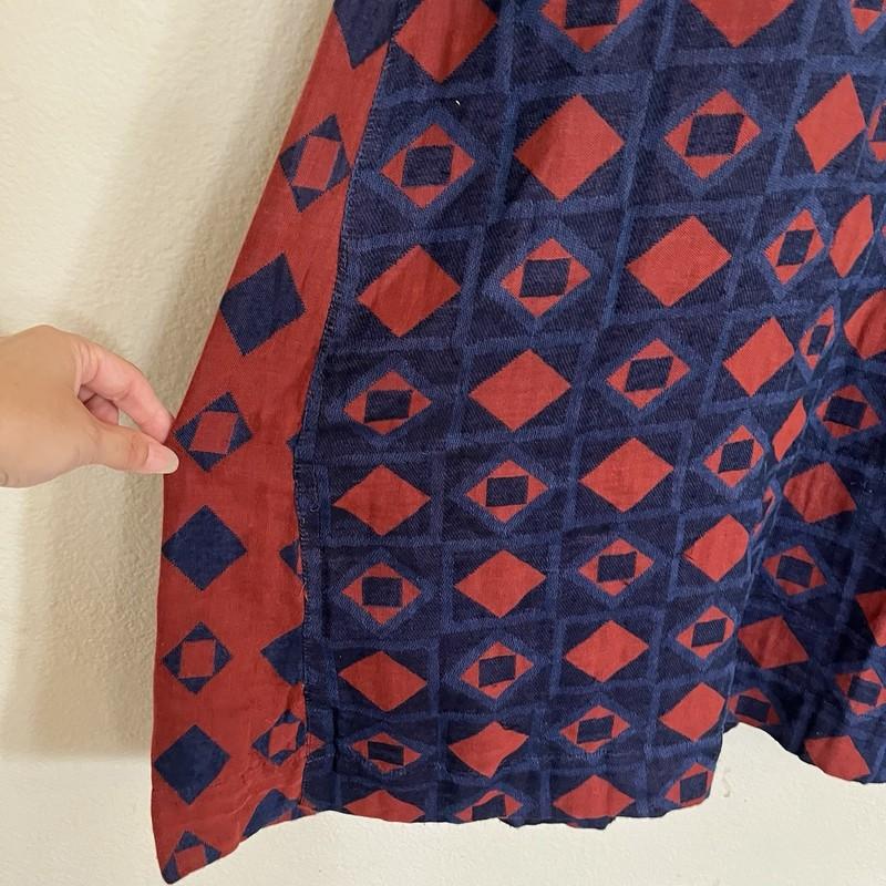 Ace & Jig Margaret Dress Cooper Geometric Double Gauze SZ S