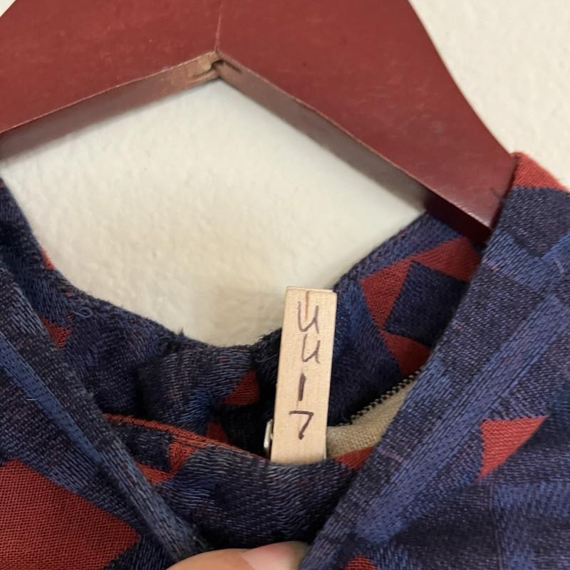 Ace & Jig Margaret Dress Cooper Geometric Double Gauze SZ S