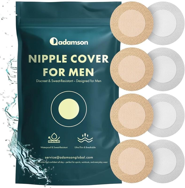Adamson - Nipple Covers for Men - 100Pcs (50 Pairs) – Mens Nipple Cover Hider