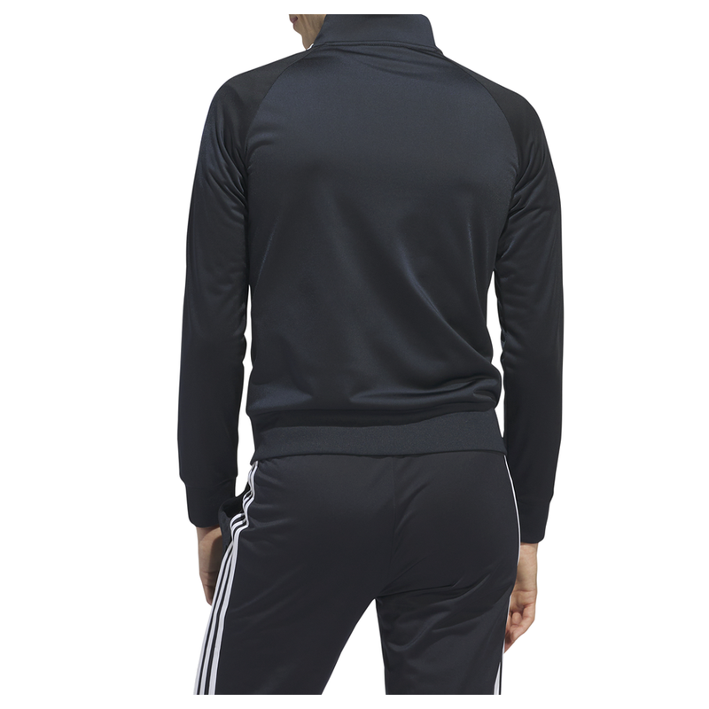 Adidas 3 Stripe Full Zip Jacket Womens Black Casual Athletic Outerwear H48444-A