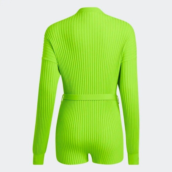 Adidas Beyonce IVY Knit Romper Triple Green Neon Sexy Playsuit HC5967 ~ 100.00