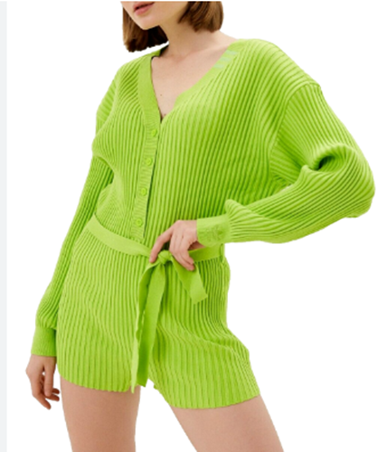 adidas Beyonce IVY Knit Romper Triple Green Neon Sexy Playsuit HC5967 ~ 100.00
