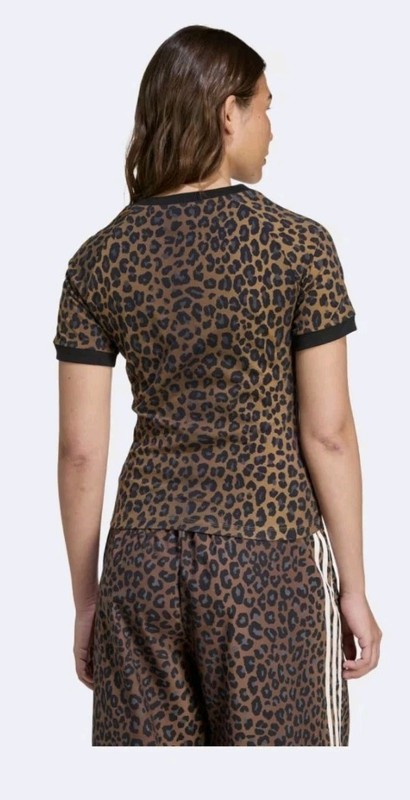 Adidas Leopard Cali Tee T Shirt M Medium New Nwt 100% Authentic
