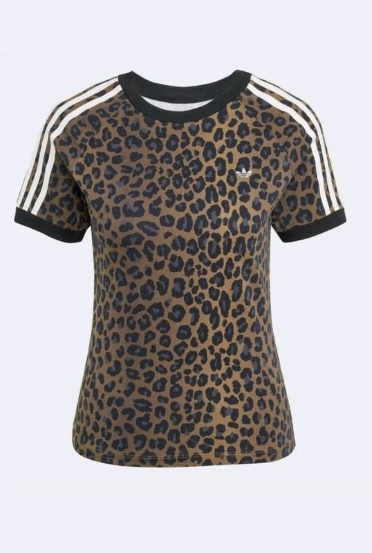 Adidas Leopard Cali Tee T Shirt M Medium New Nwt 100% Authentic