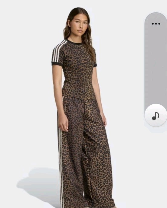 Adidas Leopard Firebird Oversized Track Pants S Small Nwt New 100% Authentic