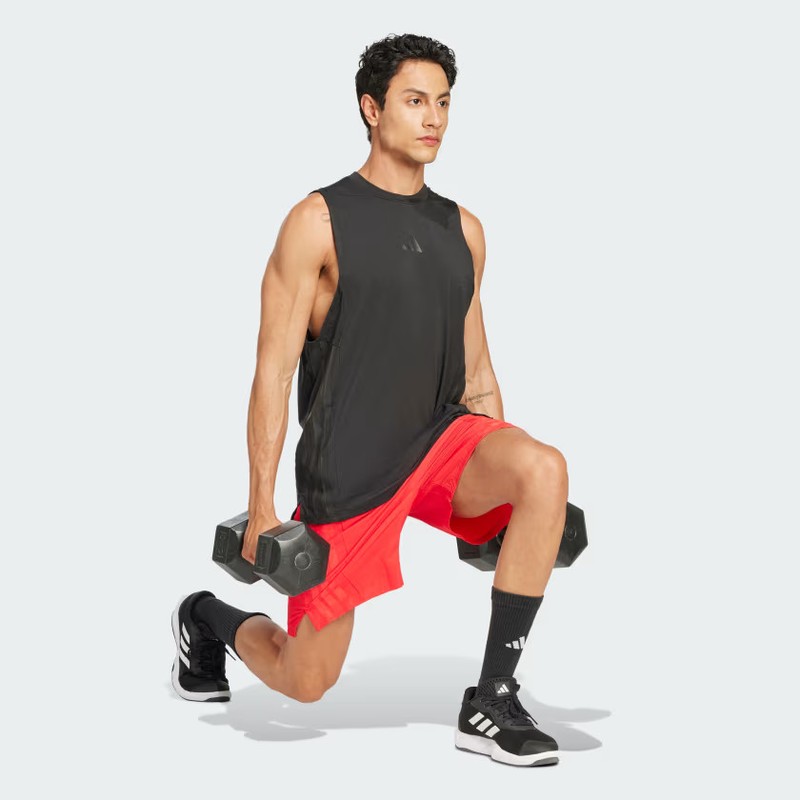 Adidas Men Designed-for-Training 3-Stripes Tank Top