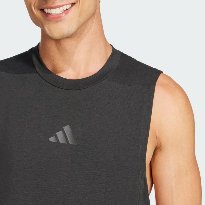 Adidas Men Designed-for-Training 3-Stripes Tank Top