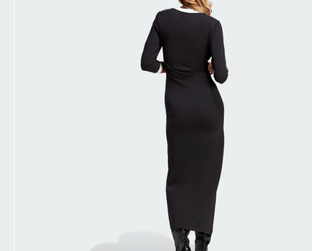 ADIDAS ORIGINALS CLASSICS 3 STRIPES MAXI DRESS BLACK BNWT L XL XXL LAST 3