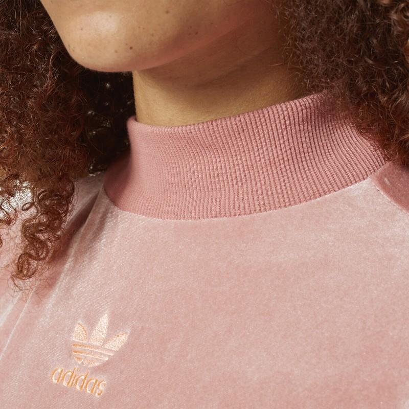 Adidas Originals Velvet Vibes Crew Women's Sweatshirt Raw Pink Cw0268