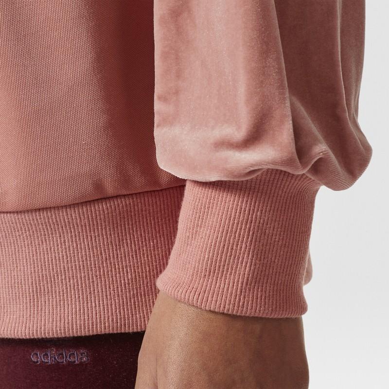Adidas Originals Velvet Vibes Crew Women's Sweatshirt Raw Pink Cw0268