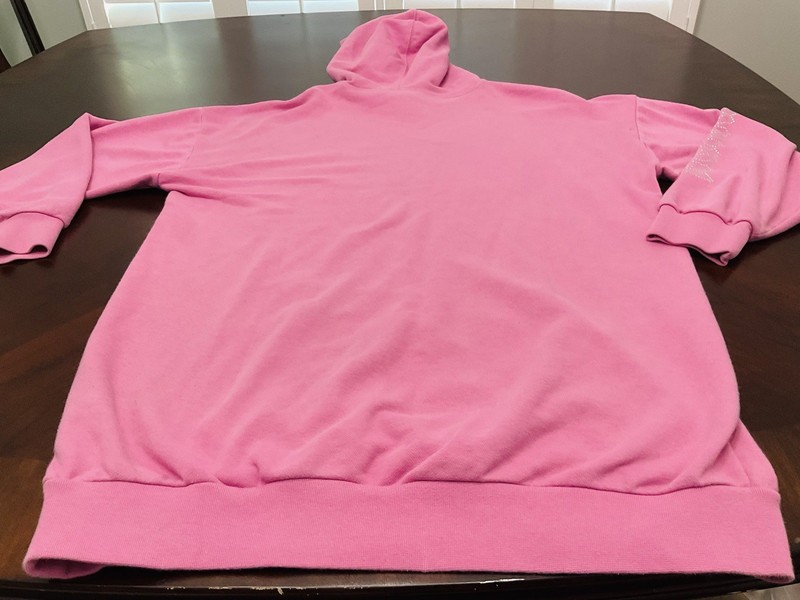 Adidas Originals Women's Large Hoodie Dress Pink Barbie Bling Bliss Orchid 32” L