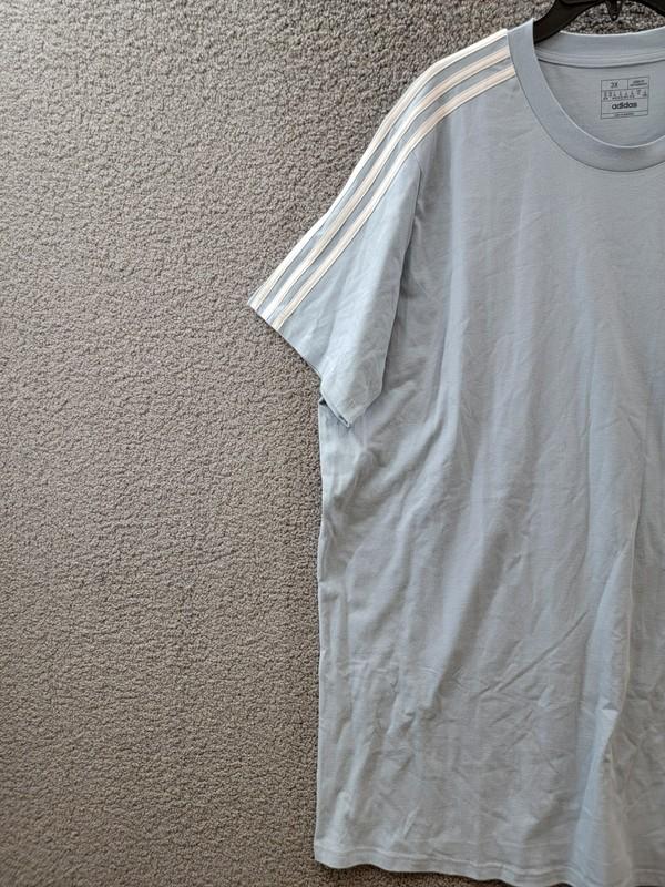 Adidas Plus Essentials 3-Stripes Boyfriend T-Shirt Dress Women's 3X Blue/White
