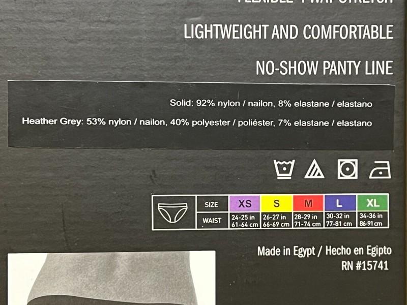 Adidas Seamless Bikini Panties Women’s Multicolored 4 Pack Stretch Light L