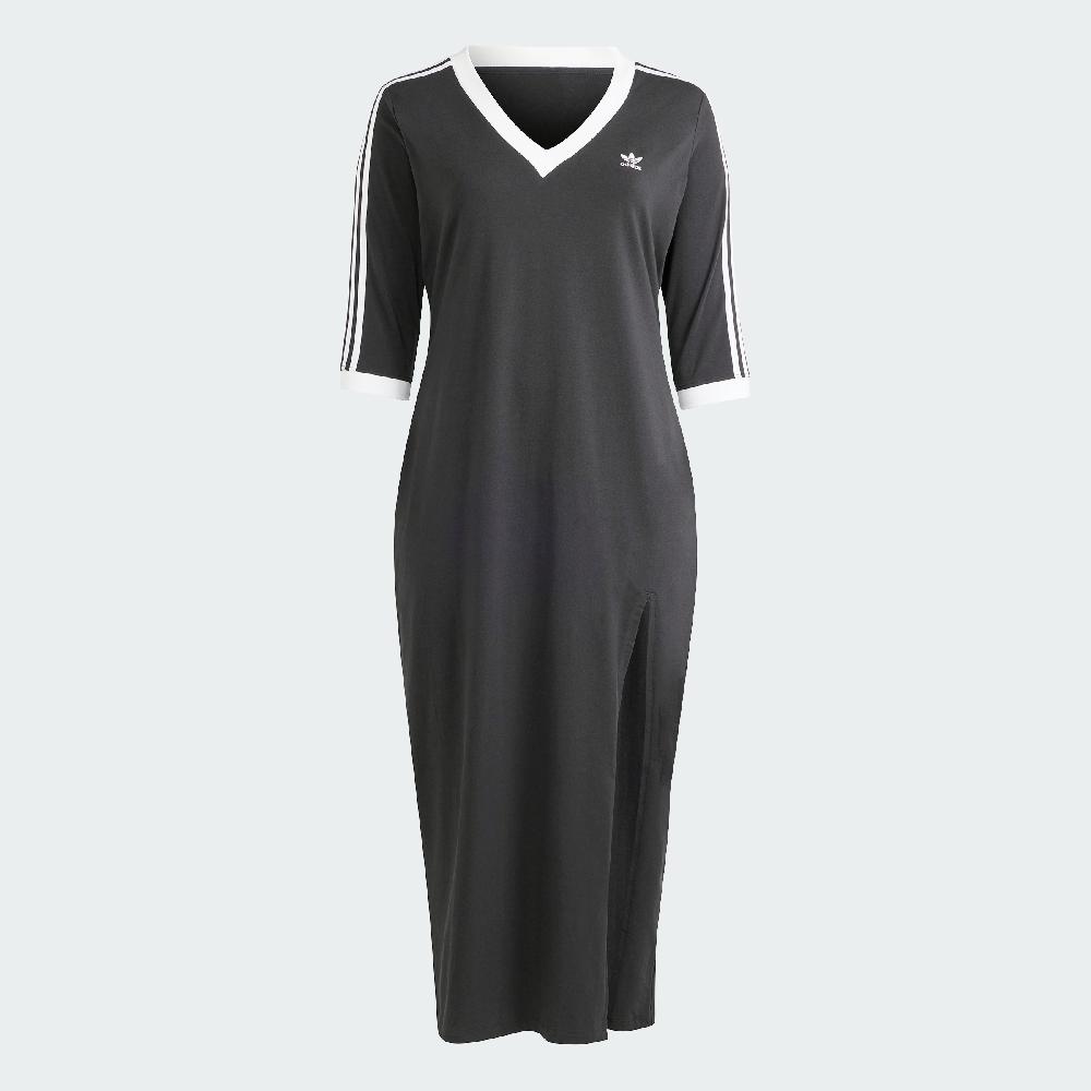 Adidas Women Adicolor Classics 3-Stripes V-Neck Maxi Dress (Plus Size)