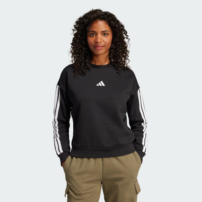 adidas women Essentials 3-Stripes Fleece Sweatshirt adidas women Essentials 3-Stripes Fleece Sweatshirt
