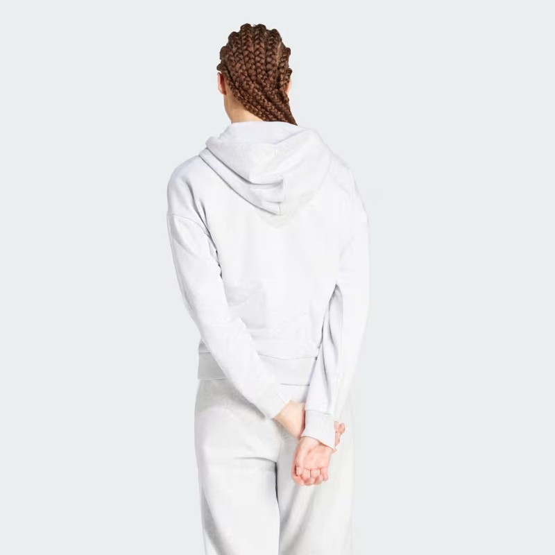 Adidas Women Essentials 3-Stripes Full-Zip Fleece Hoodie