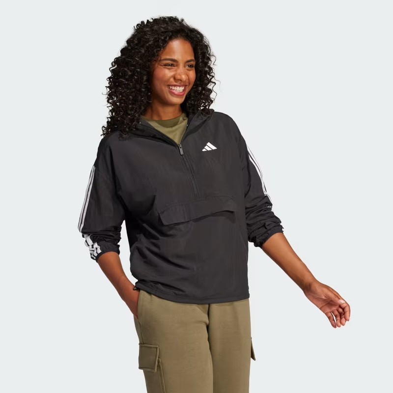 Adidas Women Essentials 3-Stripes Lifestyle Woven Windbreaker