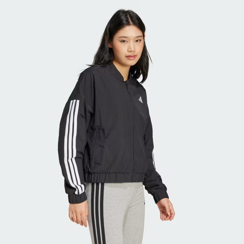 Adidas Women Essentials 3-Stripes Lifestyle Woven Bomber Jacket