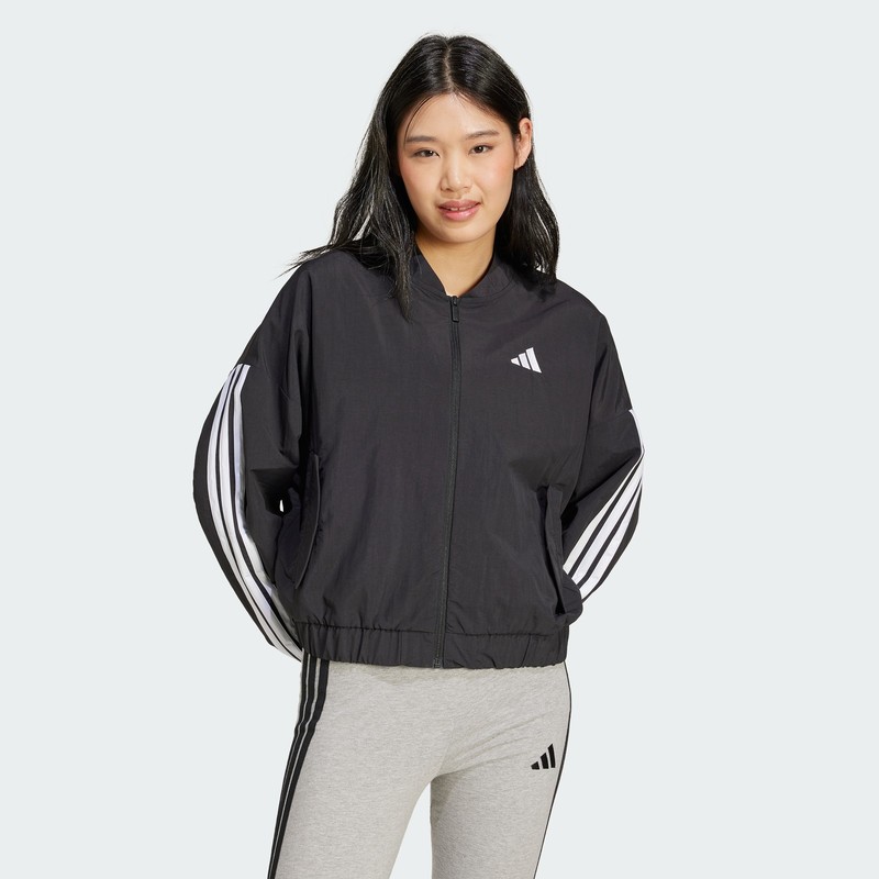 adidas women Essentials 3-Stripes Lifestyle Woven Bomber Jacket