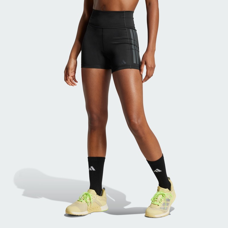 adidas women Optimé 3-Stripes 1/4 Short Leggings adidas women Optimé 3-Stripes 1/4 Short Leggings