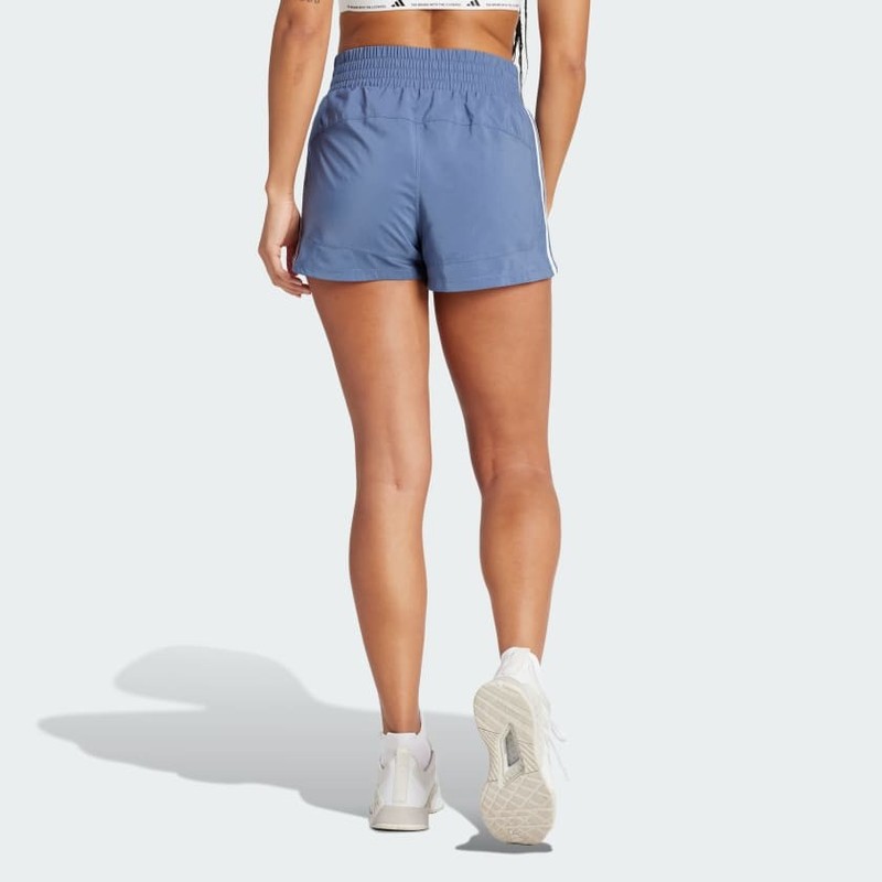 Adidas Women Pacer Training 3-Stripes Woven High-Rise Shorts
