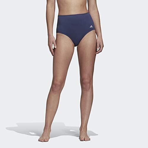 Adidas Women's Navy Blue Swim High Waisted Bikini Bottom New with Tags